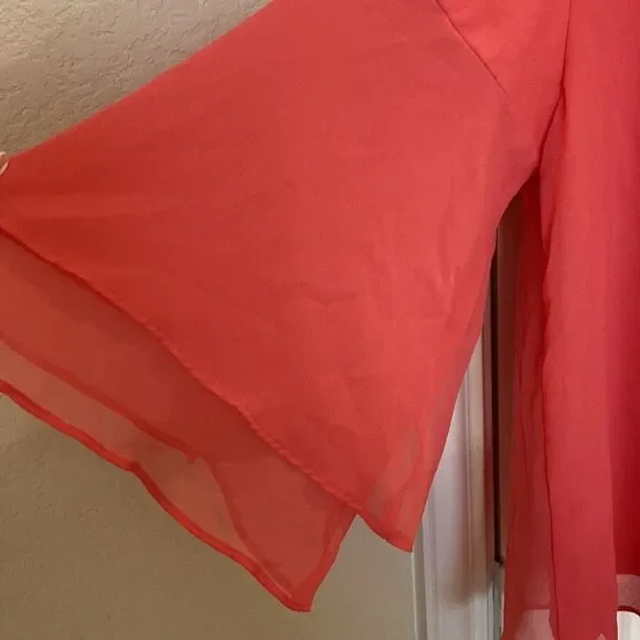 Lane Bryant Pink Butterfly Sleeve Blouse - Picture 3 of 5